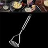 Stainless Steel Potato Masher - Kitchen Mud Press Tool for Fruit Juice Extractor Multipurpose Crusher Puree Maker