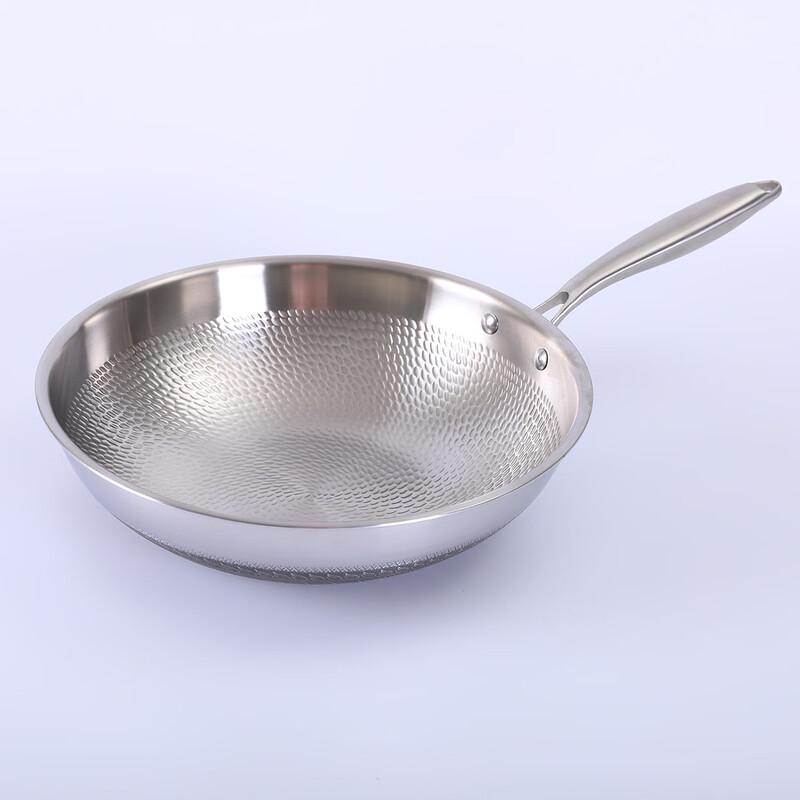 ZISIZ Stainless Steel Chinese Wok