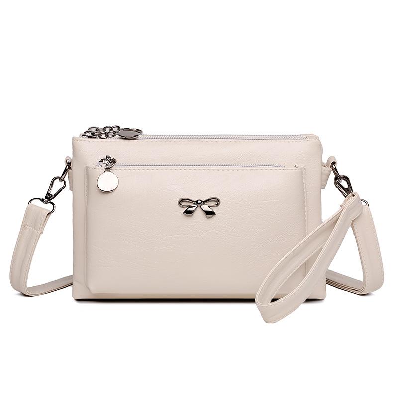 Messenger Bag Middle-aged Mother Bag Soft Leather Women's Bag Shoulder Bag