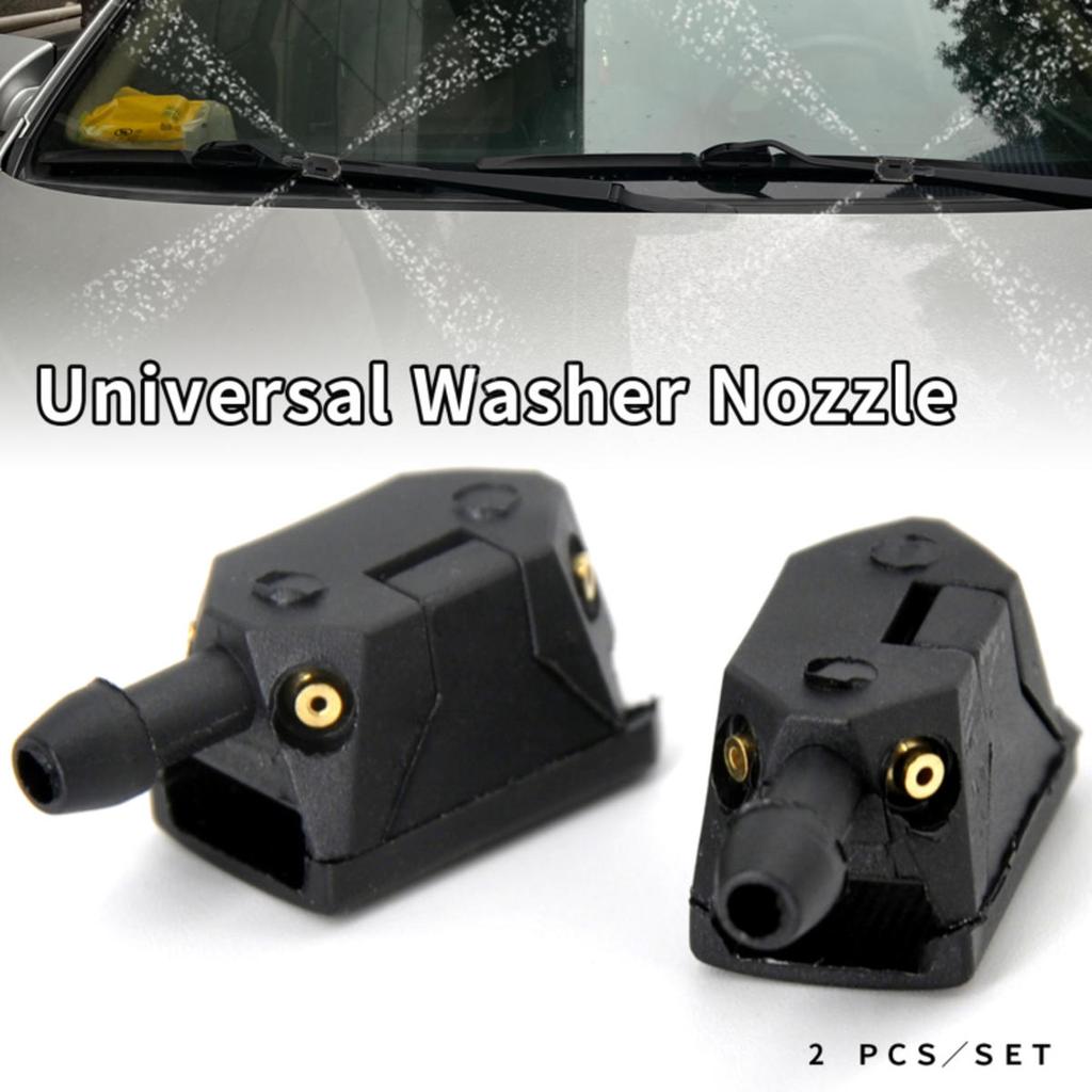 2Pcs Universal Car Windscreen Washer Wiper Blade Water Spray Jets Nozzles Mounted Onto Wiper Arm 4 Way Adjusted