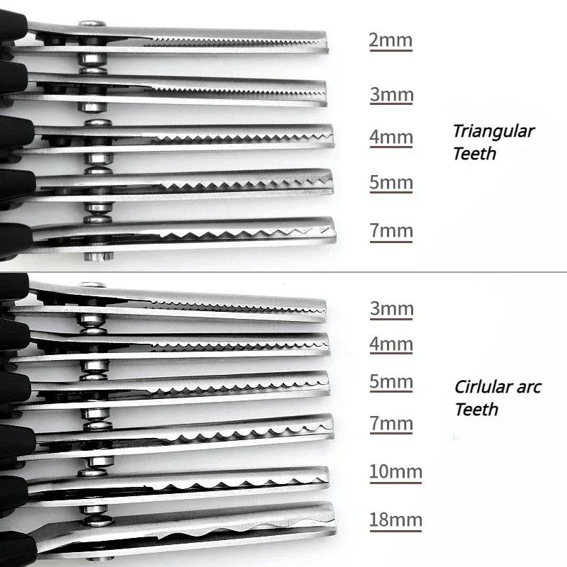 Zackenschere aus Edelstahl mit dreieckigen Zähnen, zum Basteln von Spitzen, Stoffen, Schneidern, Zickzack-Schnitt, Nähschere