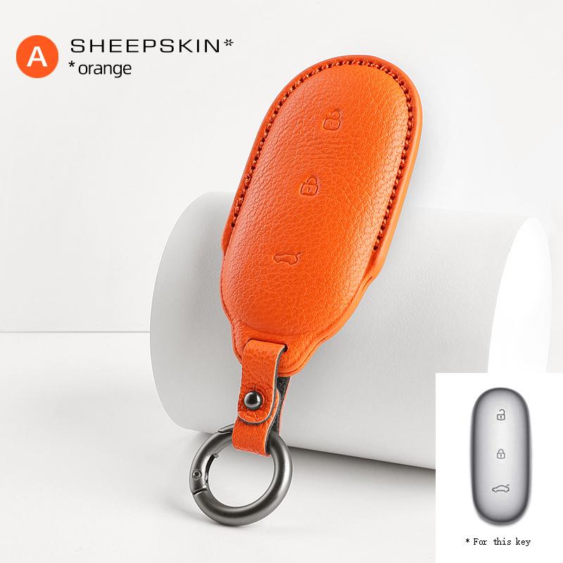 

Car Key protection shell Sheepskin FOR For LEADING IDEAL ONE LiXiang L9 L8 L7 Auto intelligent Bluetooth key case accessories