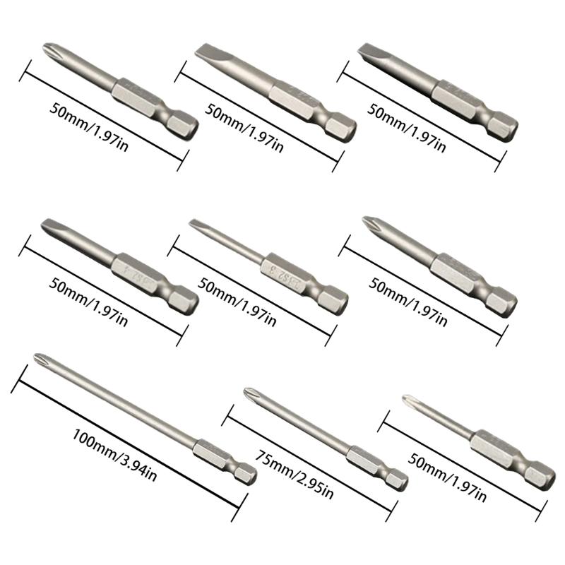 1/4" Hex Bits Set Tamper Proof Security Drill Magnetic Bits Set Torx Electric Screwdriver Tips HRC60 High Hardness