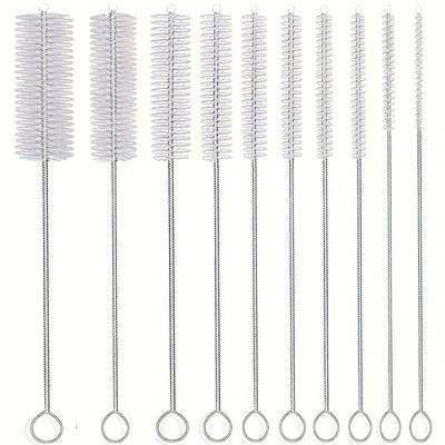 304 Stainless Steel Nylon Straw Brush, Silicone Glass Tube Cleaner, Medical Bottle Cleaning Brush Set for Children, Pack of 10