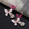 Engood 50Pcs Double Butterfly Rhinestone Buttons Sewing Trim & Embellishments Craft Buckles for DIY Accessories  Decoration LP38