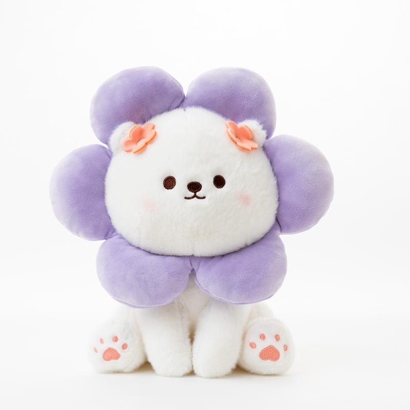 Cartoon Shiba Inu Dog Flowers Cup Plush Toys Stuffed Soft Animal Pillow Dolls for Girls Birthday Christmas Gifts