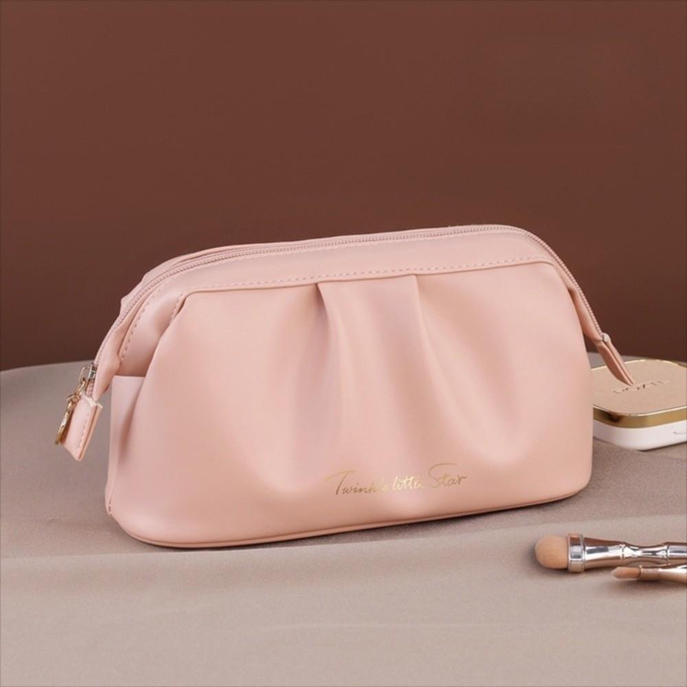 Wide-open Women Cosmetic Bag Handheld Toiletry Storage Bag Ins Makeup Organizer  Travel