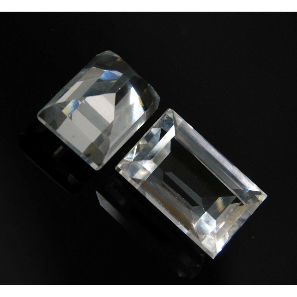 Natural White Ceylon Sapphire 16.32ct Emerald Cut Certified Loose Gemstone