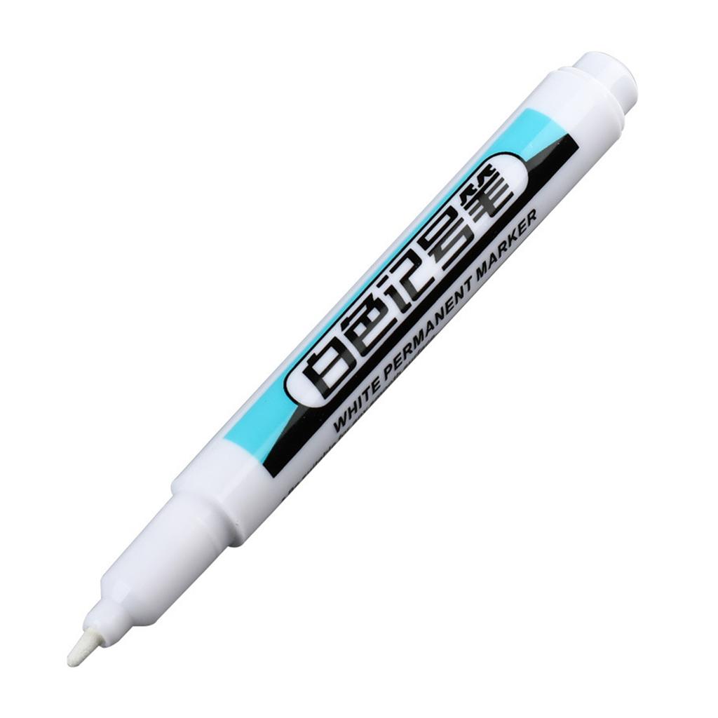 4 Pcs White Markers Paint Pens Oil-based Markers Long Tip Marker Permanent Markers for Rock Tire Glass Metal Painting
