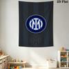 Inter Milan Logo Wallpaper Threepiece Set 1 Duvet Cover 2 Pillowcase Without Core Soft And Comfortable Bedding Set Christmas Birthday Gift