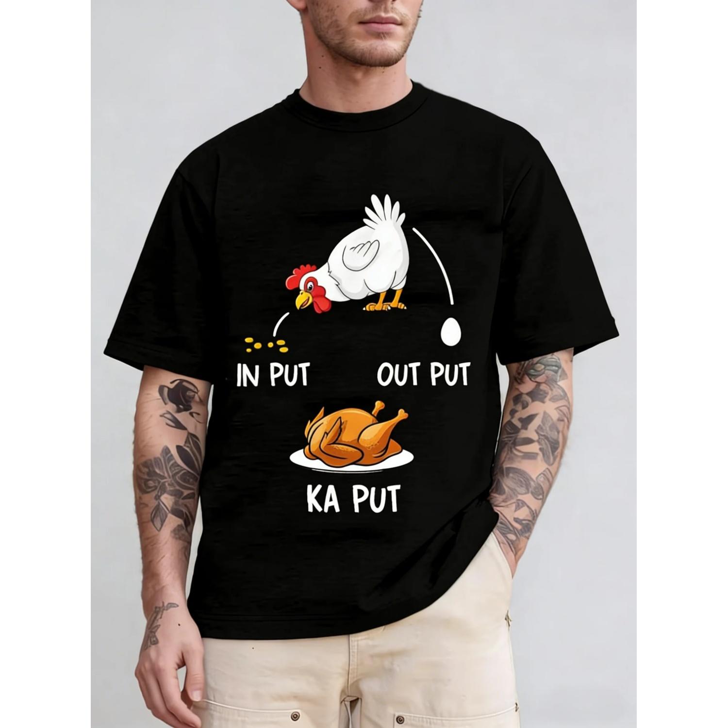 

Fun Chicken Farmer T-shirt Featuring Chicken Dance Moves and Poultry Puns with Slogans and Chicken Block Jokes - BBQ Party Daily XXXXXL