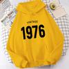 Hot Vintage 1976 Printed Women And Men Hoodies Loose Pullover Hooded Plus Size Autumn And Winter Long Sleeve Couple Sweatshirt