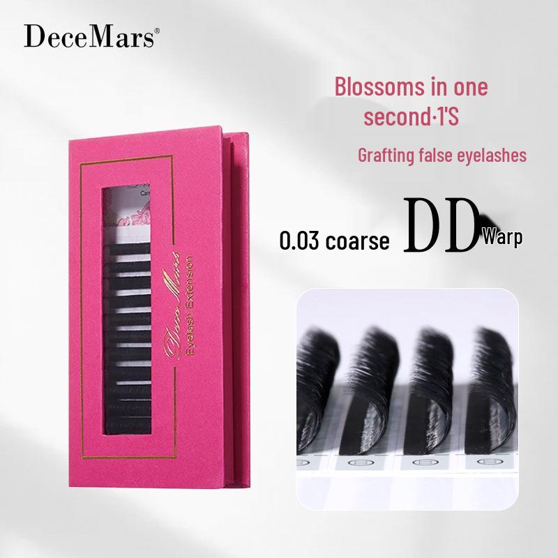 DeceMars Ultra-Soft Natural Dense Eyelashes with Large Root Area for Easy Grafting 18mm