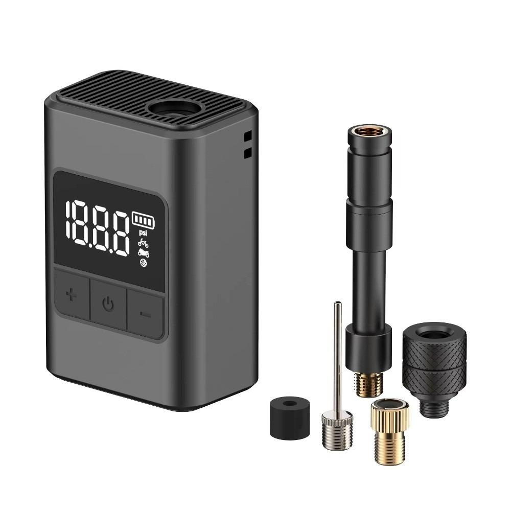 

120PSI Electric Bike Pump Mini High Pressure Inflator Electric Bicycle Air Pump Bike Accessories чорний