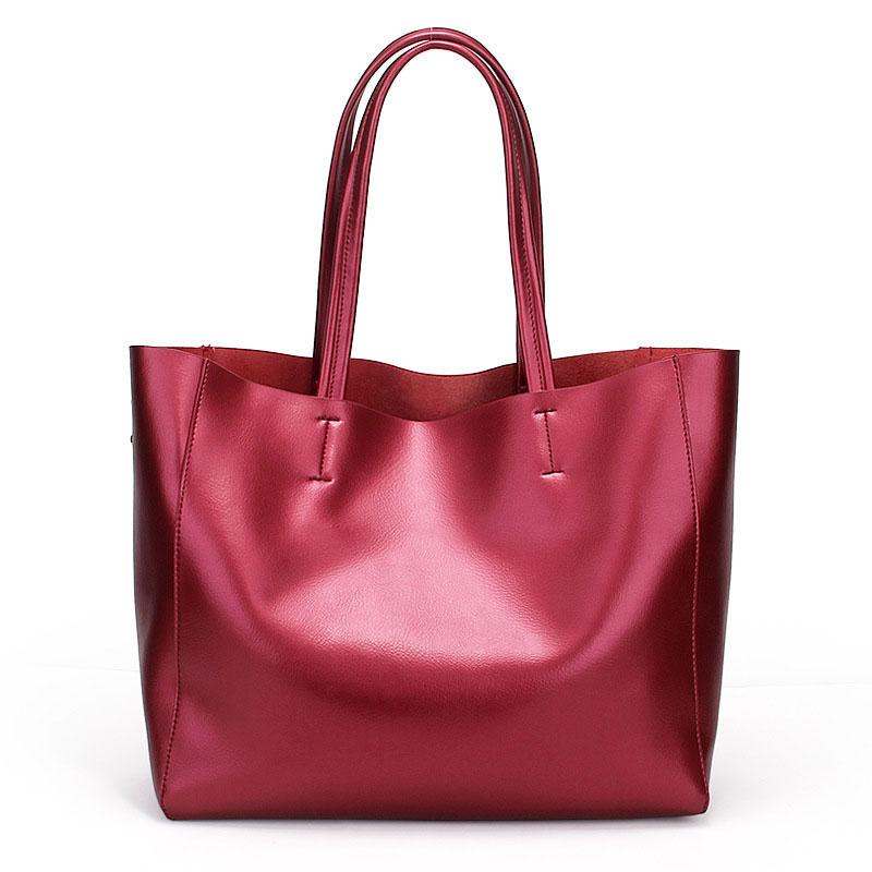 Damen-Handtaschen aus 100 % echtem Leder mit Beutel, Tragetaschen aus Rindsleder für Damen, große Umhängetaschen, elegante Shopper-Tasche