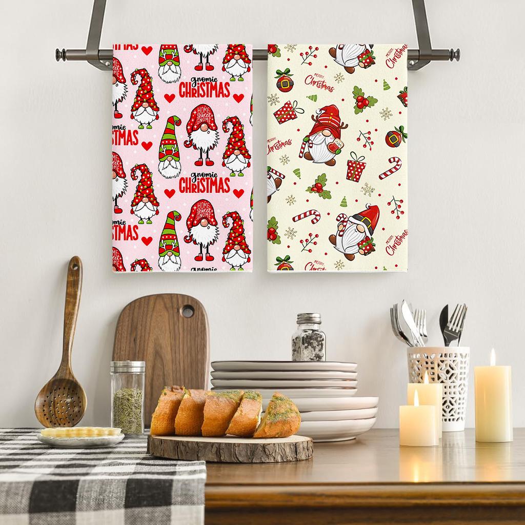 Christmas Towel 2025 New Cross-border Microfiber Printing Towel Dishcloth Holiday Decoration