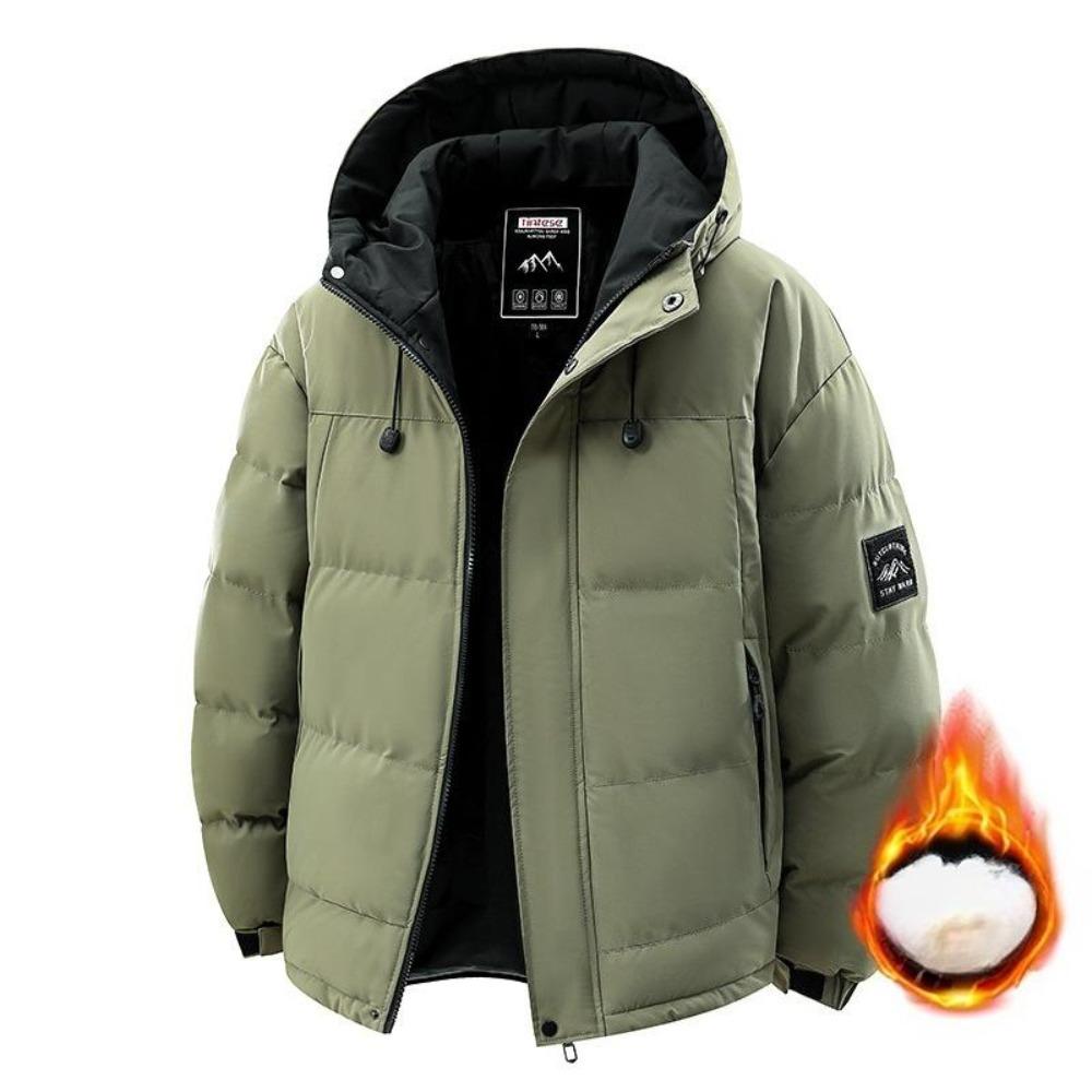 Casual Quilted Winter Jacket with Hood and Thermal Padding
