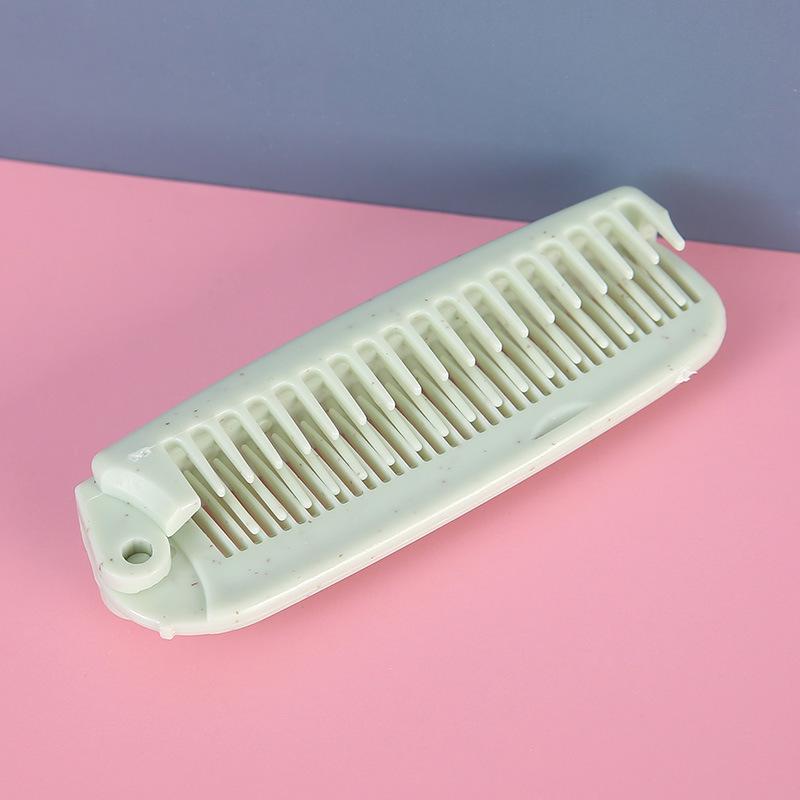 Portable Dual-Use Folding Comb: Fine & Wide Teeth for Women’s Straight Hair, Large Size for Travel and Home Hairdressing.