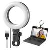 6" Portable LED Tri-Color Ring Light for Laptop Video Conferencing and Teaching