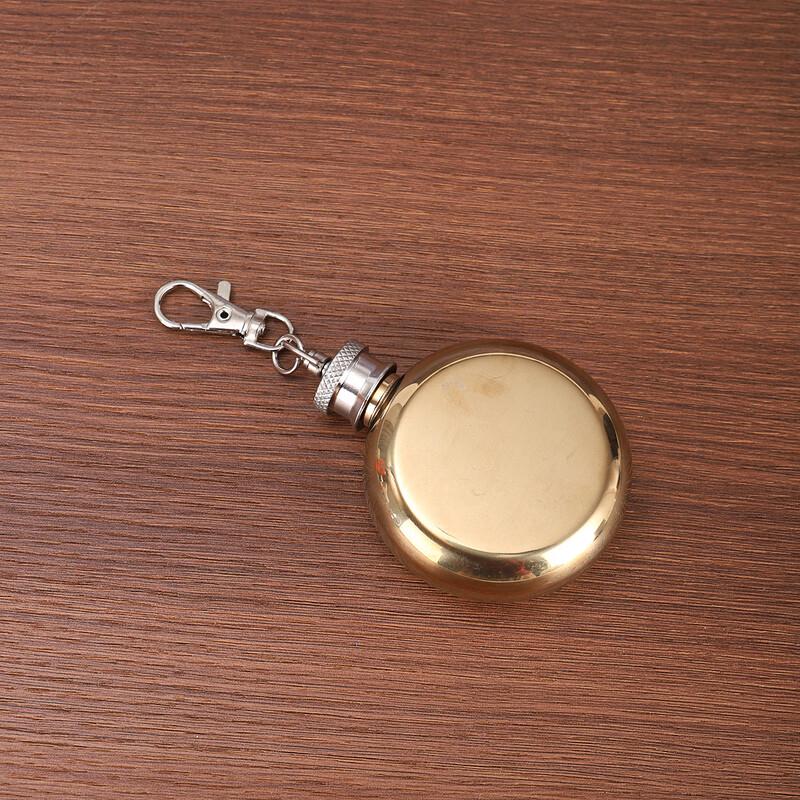 

Shangqi Portable Round Mini Hip Flask, Gold, 2oz (Set of 2)