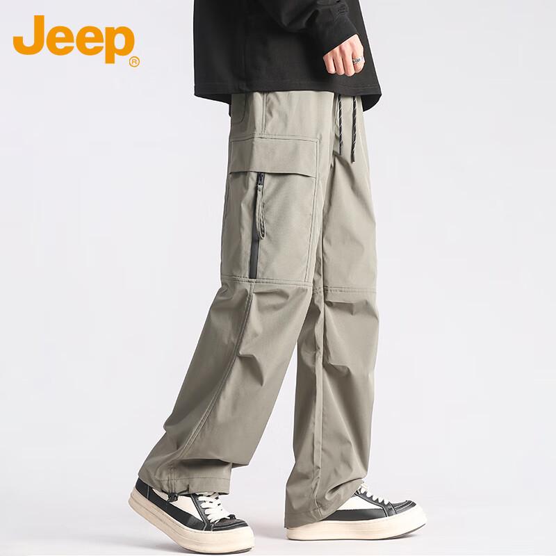 Jeep Men's Spring Autumn Loose Straight Fit Cargo Pants