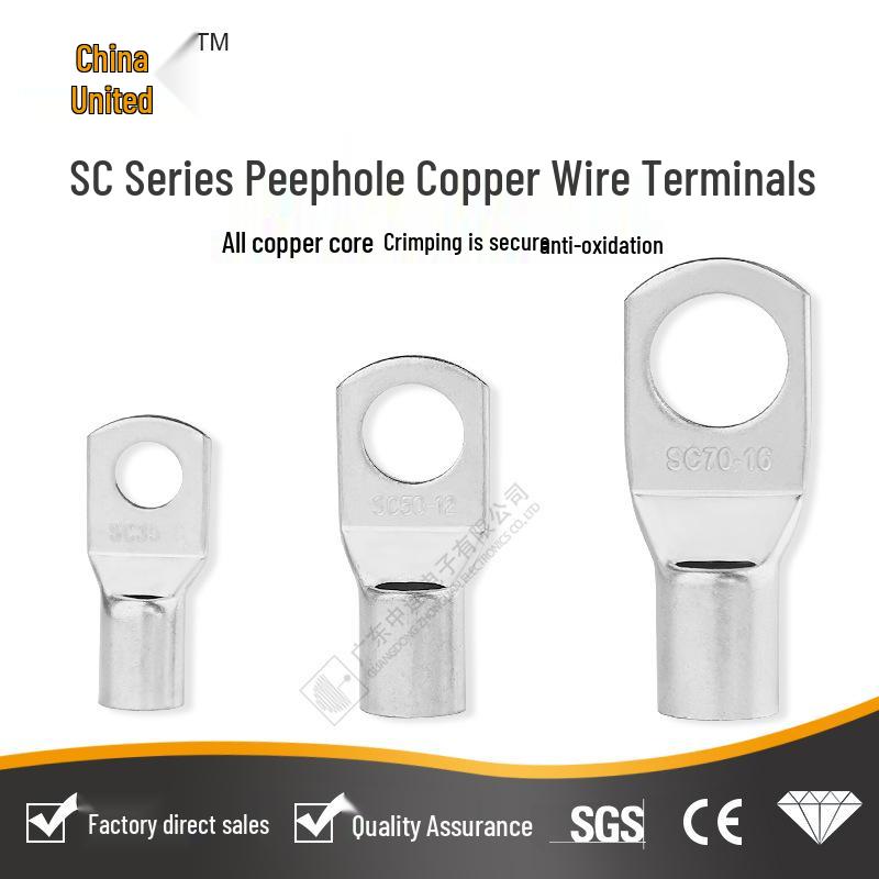 Purple Copper Peep Hole Terminal Lug Connector