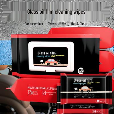 Windshield Oil Film Cleaning Wipes - Removes Oil Stains & Film From Glass Surfaces