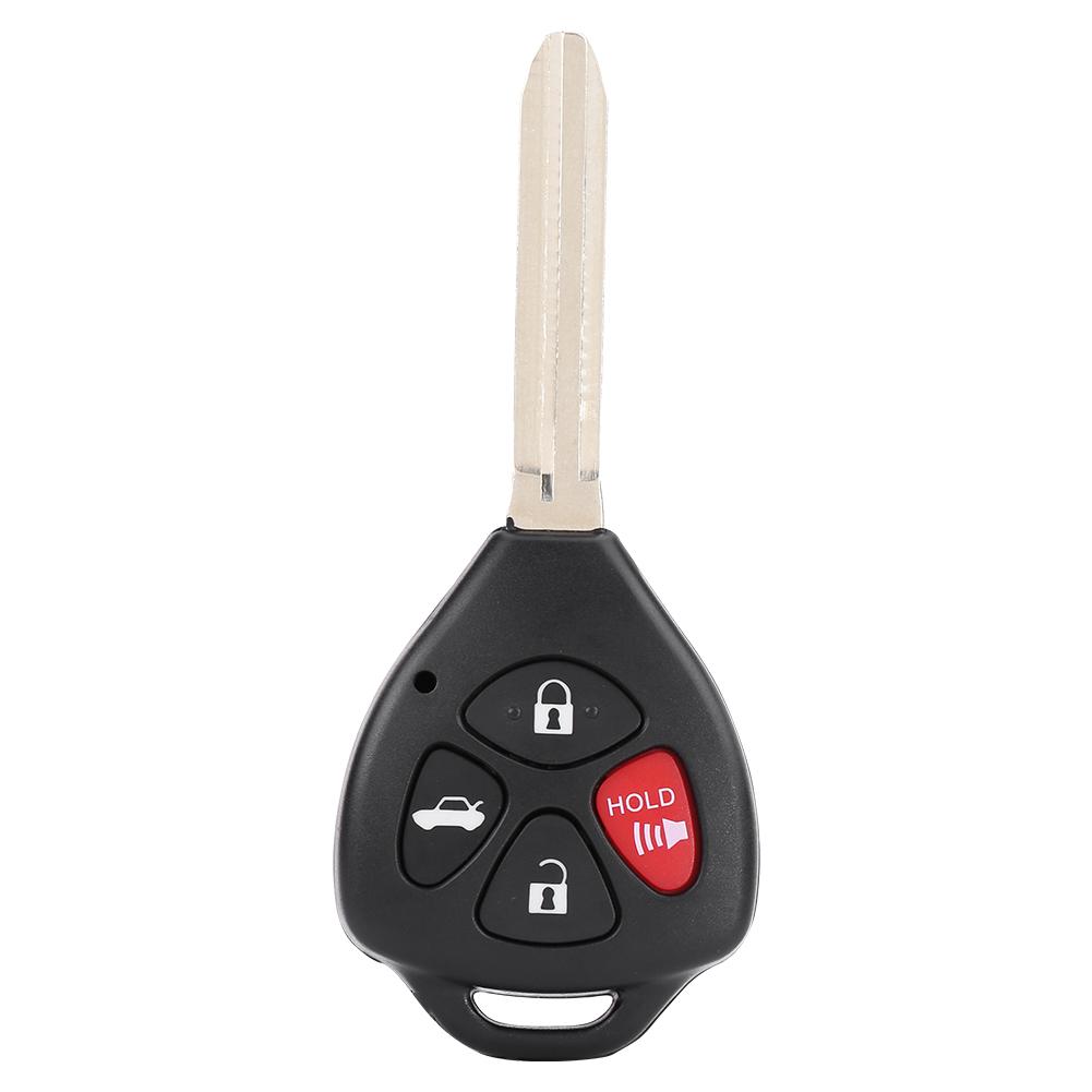 4 Button Remote Key with Replacement Uncut Blade Suitable for Replacement for Broken Buttons or Worn Key Case