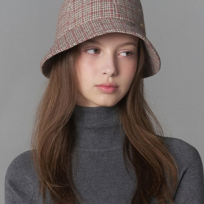 

Берет из клетчатой шерсти WHITE SANDS Ranelli (4 цвета) Brown Red Check_Free