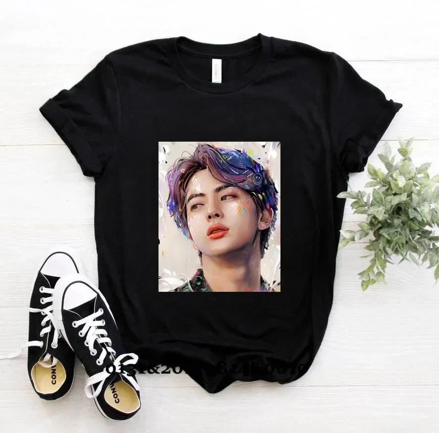 Hot Sale Korean KPOP BTS Fashion Cartoon Anime Top Short Sleeve TShirts Kawaii Friends Summer Clothes for Women's T-Shirt Kpop Star T Shirt