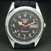 REFURBISHED SEIKO 5 AUTOMATIC 6309A JAPAN MENS VINTAGE BLACK WATCH a442434-1