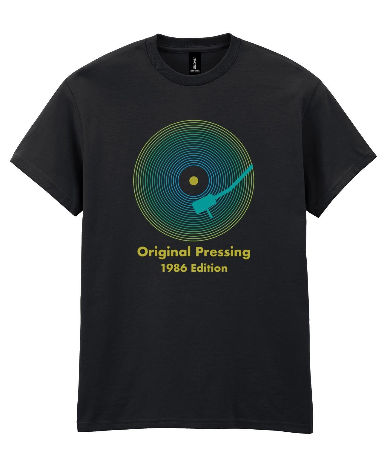 Mens 40th Birthday Vinyl Record T-Shirt LP Original Pressing 40 Born In 1986 S
