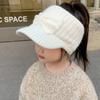 Girls' Empty Top Sun Hat, Boys' Baby Sun Protection, Spring and Autumn Winter Ear Protection, Duckbill Cap, Baseball Cap, Knitted Yarn Cap