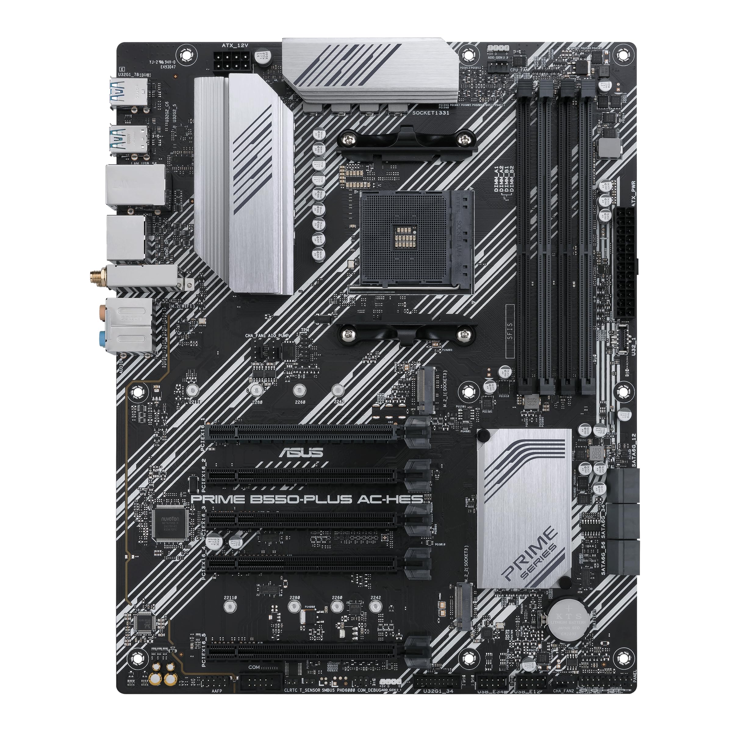 

Материнська плата ASUS Prime AMD AM4 Gen ATX 1Gb SATA USB Gen 2 Передній USB Gen 1 CEC Tier II B550-PLUS AC-HES (3-й Ryzen) (Подвійний M.2, PCIe4.0, WIFI5, чорний