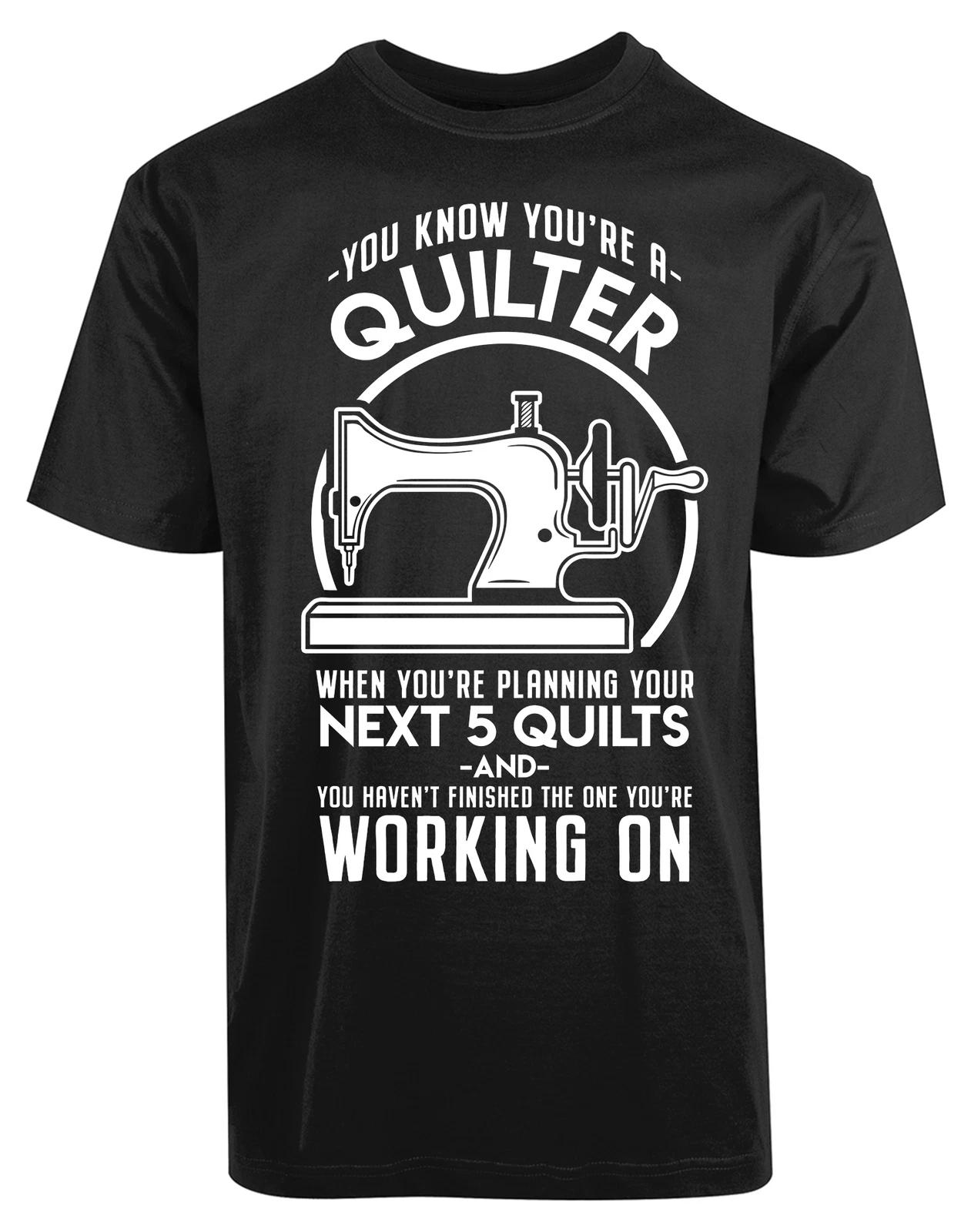 Funny Quilter Quilting Sewing Machine New Mens Shirt Cool Stylish Unisex Top Tee XL