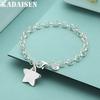 Fine 925 Silver Bracelet Star Chain For Women Luxury Fashion Wedding Jewelry Lovers Christmas Gifts Charms