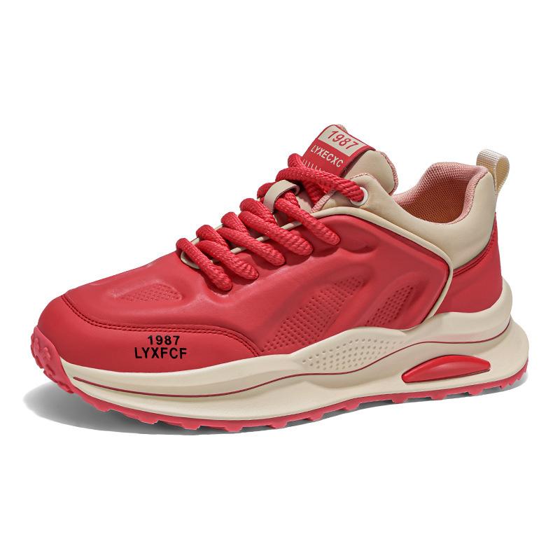 Frühling dicke Sohle höhenverstellend Papa Schuhe Student Leder Freizeit Sportschuhe niedrig