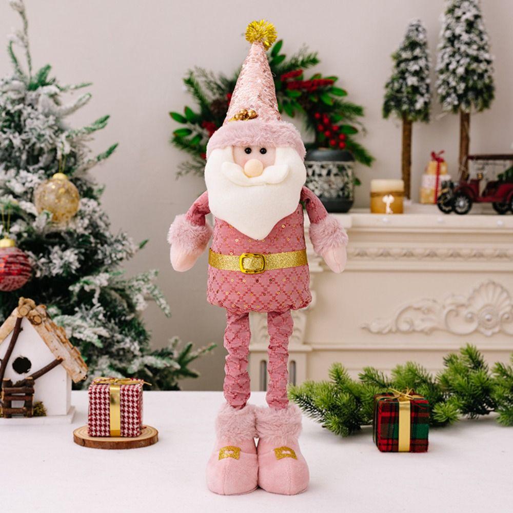 Standing Christmas Telescopic Doll Ornaments Cute Merry Christmas Decoration  New Year Supplies