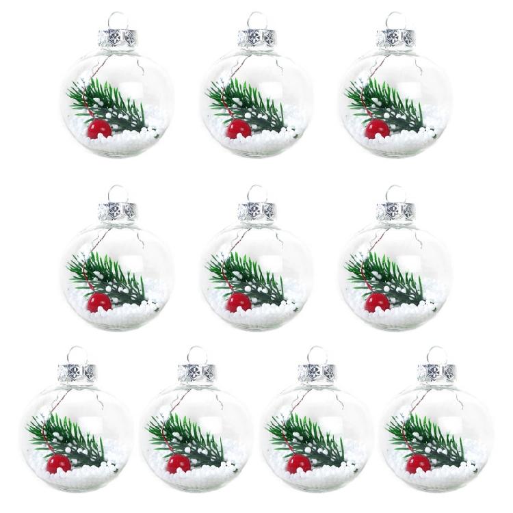 10 Pcs Multi-color Christmas Balls Pendant Xmas Tree Decoration for Home Office