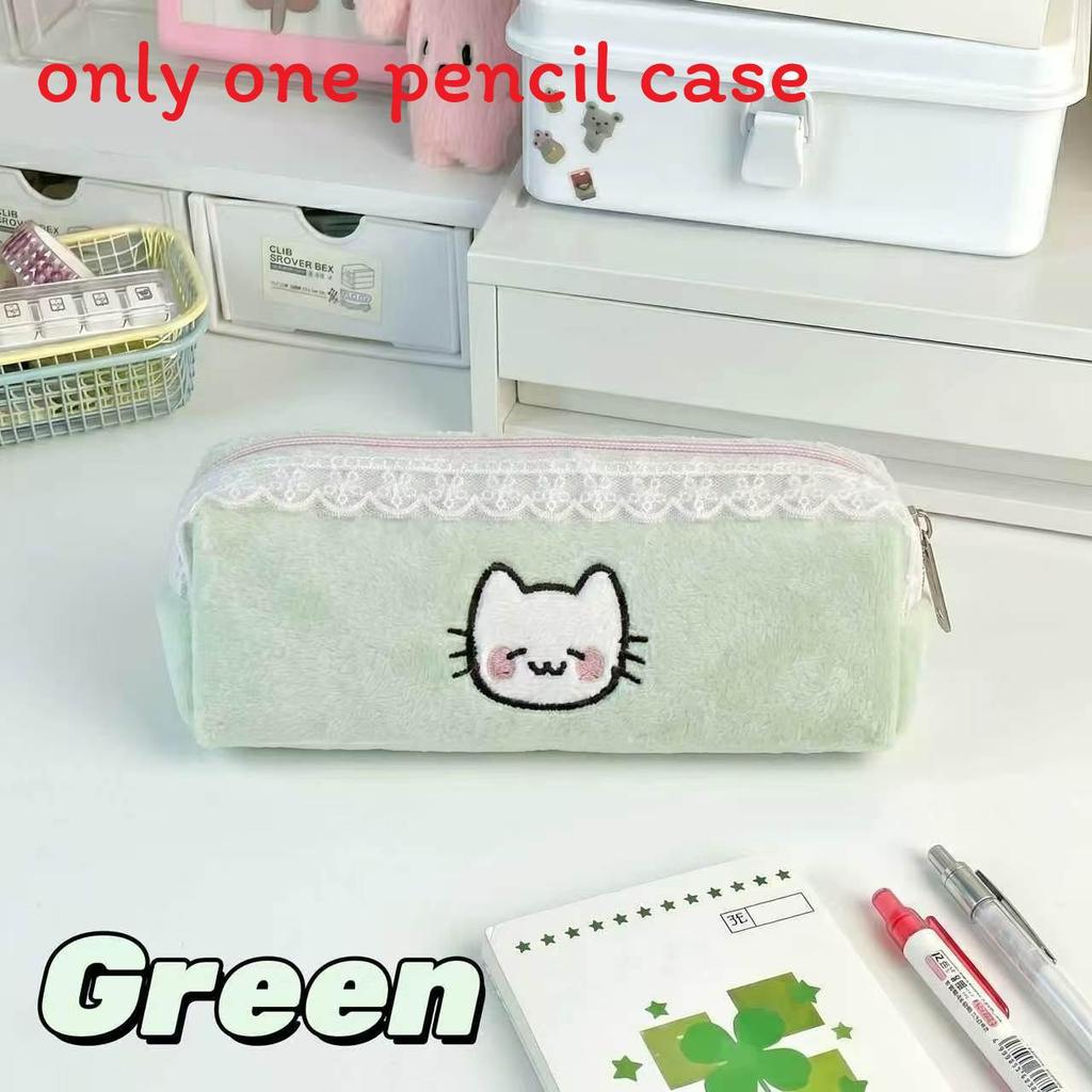 Plush Cat Lipstick Pouch With Large Capacity For Travel And Makeup Storage