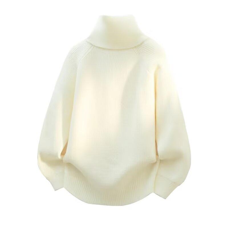 2025 Winter Men's High Neck Pullover Knitwear with Scarf