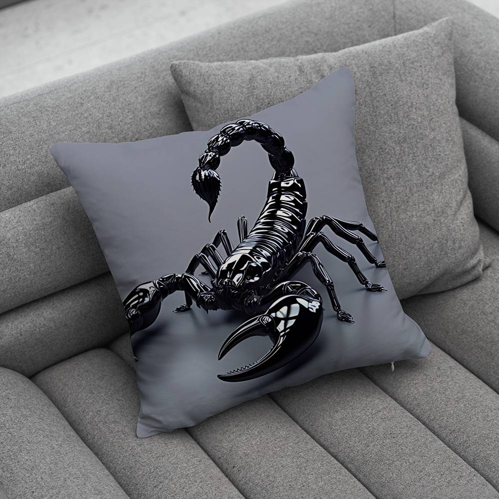 Scorpion Cool Animal Pillow Case For Home Bedroom Car Office Decoration Living Room Sofa Cushion Cover Suitable