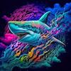 Full 5D DIY Diamond Painting Painted Shark Diamond Embroidery Full Cross Stitch Home Decoration Handmade Gift
