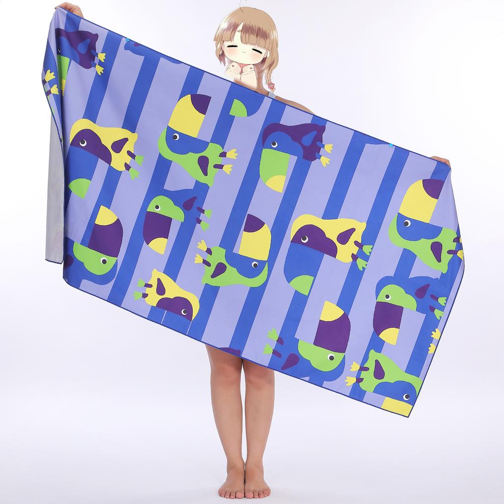 Přímý prodej digitální tisk plážová osuška mikrovlákno absorpce vody, ochrana proti písku a hřejivost rychleschnoucí tištěná osuška