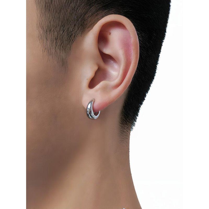 2025 European and American Fashion Men's Earrings Niche Design Light Luxury High-End Earrings for Women Trendy Round Ear Hoops Ear Rings