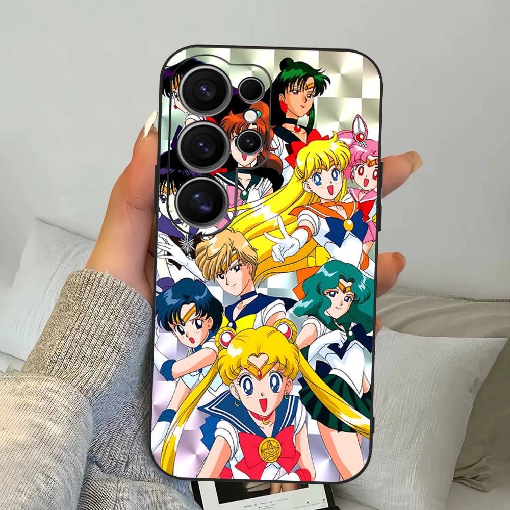 

Anime S-Sailors M-Moons Phone Case For Samsung S 24 Fe 25 Ultra Plus 20 Lite 21 30 22 23 24 22 Ultra 5G Fundas Samsung S21 plus