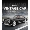 1/18 Mercedes-Benz 300SL Supercar Alloy Car Model Sound and Light Pull Back Children's Toy Collectibles Birthday Gift