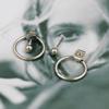2024 New Fashion Jewelry Punk Style Gold Color Geometric Round Circle Stud Earrings Best Gift For Women Girl Wholesale