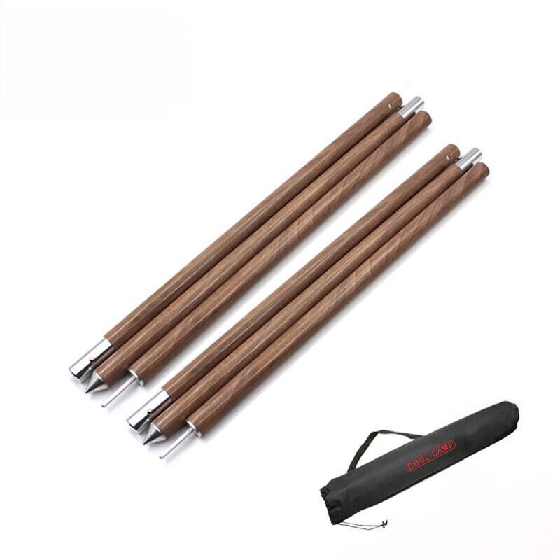 YJHOME Wood Grain Canopy Tent Poles