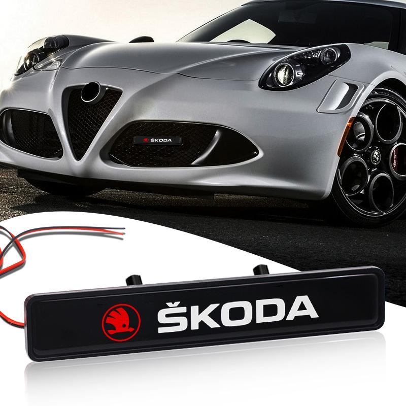 1pcs LED Car Door Welcome Light Car Logo Projector Car Badge for Skoda Superb Octavia Kodiaq Yeti Rapid Karoq Fabia Kamiq Enyaq Vis SCALA